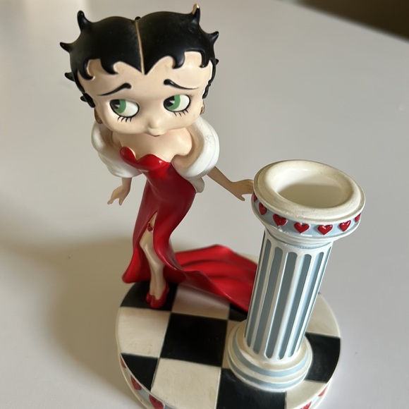 Betty Boop Enchanted Evening Candlesticks Danbury Mint Pudgy Bimbo - Picture 3 of 7